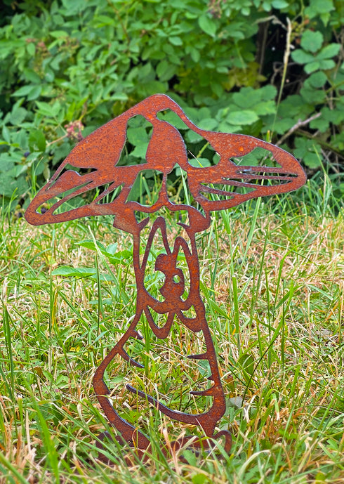 4 Funny Mushrooms - Metal Sculpture